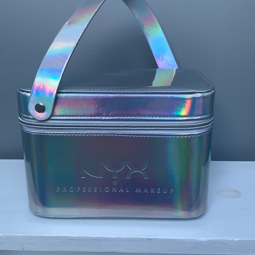 NYX holographic makeup bag